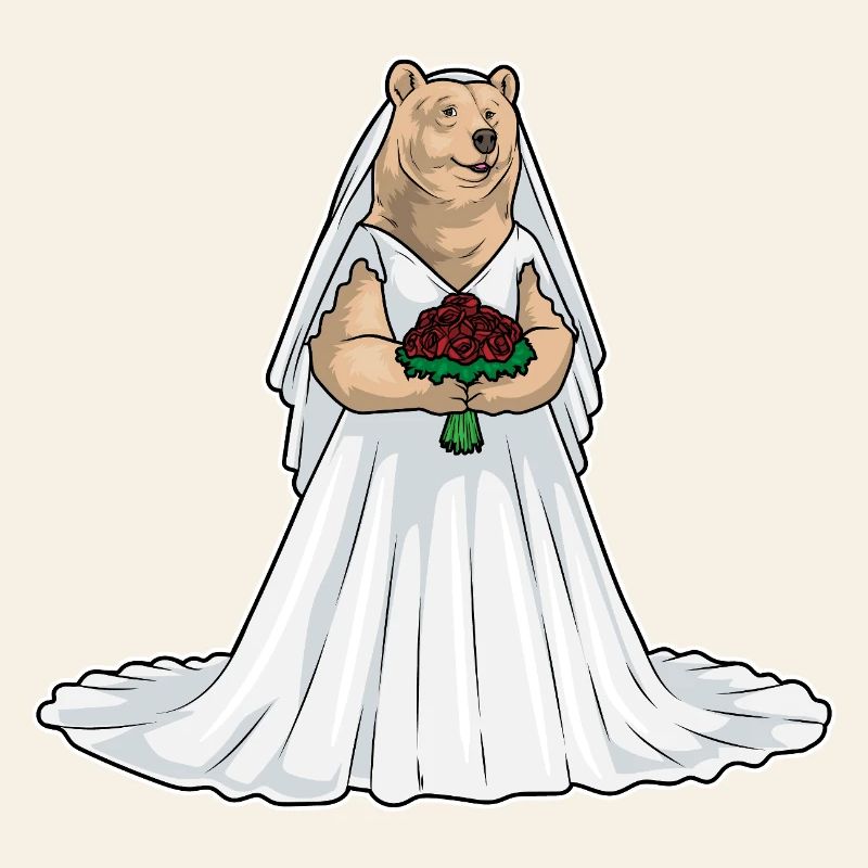 Bear Bridal Rose Wedding