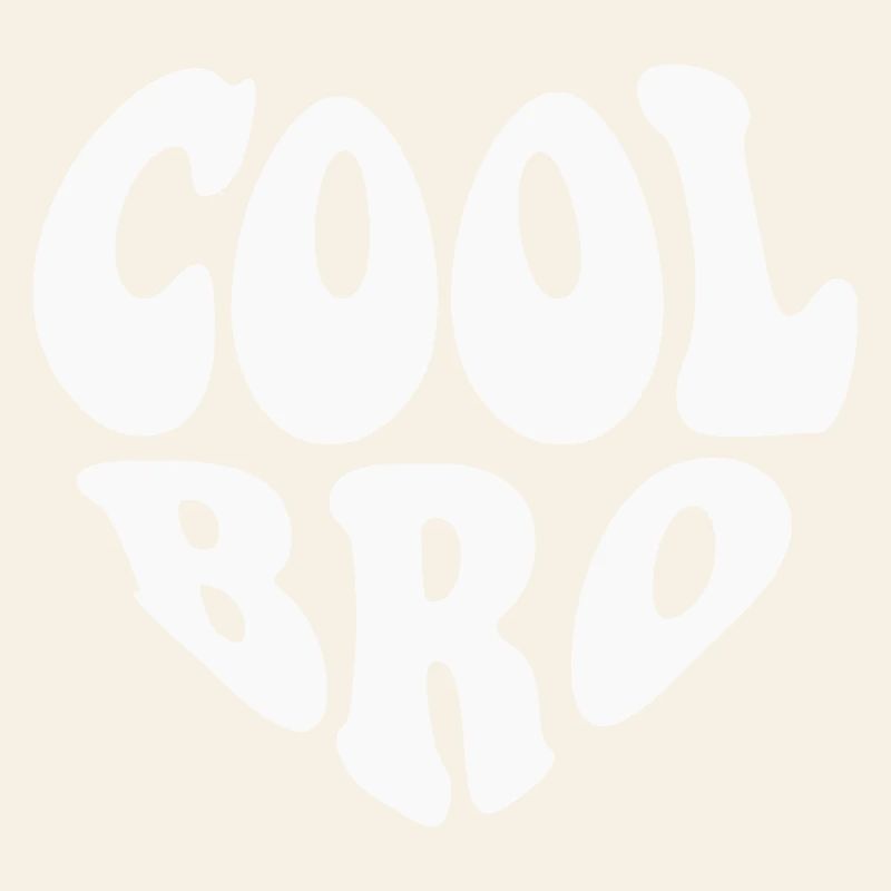 Cool Bro Small Heart Logo - Customizable color