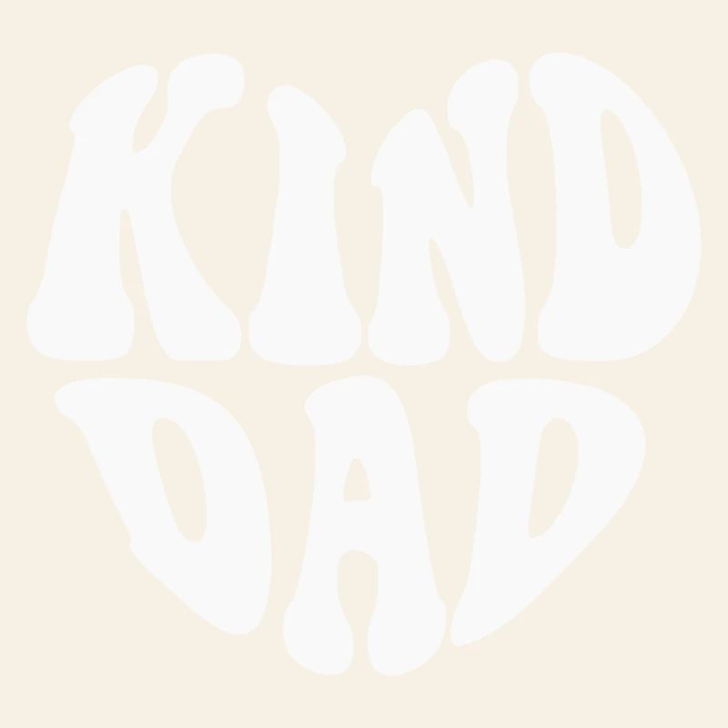 Kind Dad Heart Logo - Customizable color