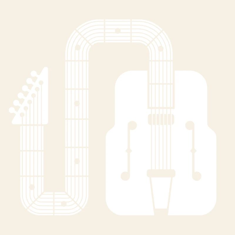 Abstract Shape Retro Guitar