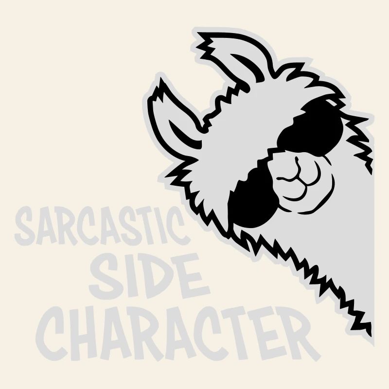 Lama Alpaka Sarcastic Side Character Sarkastisch
