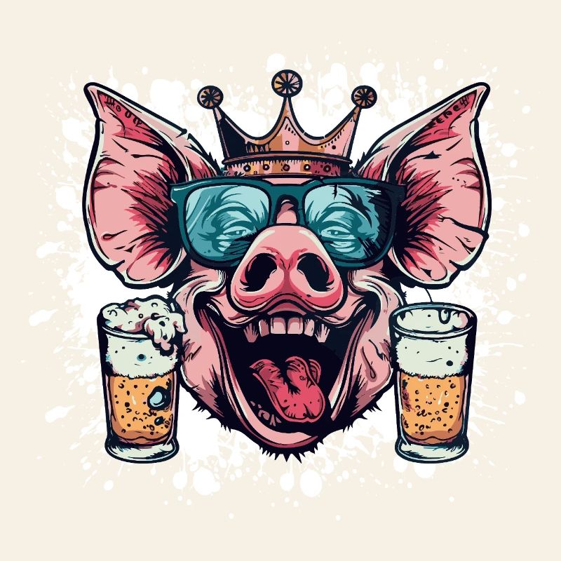 Schwein Bier Lustig