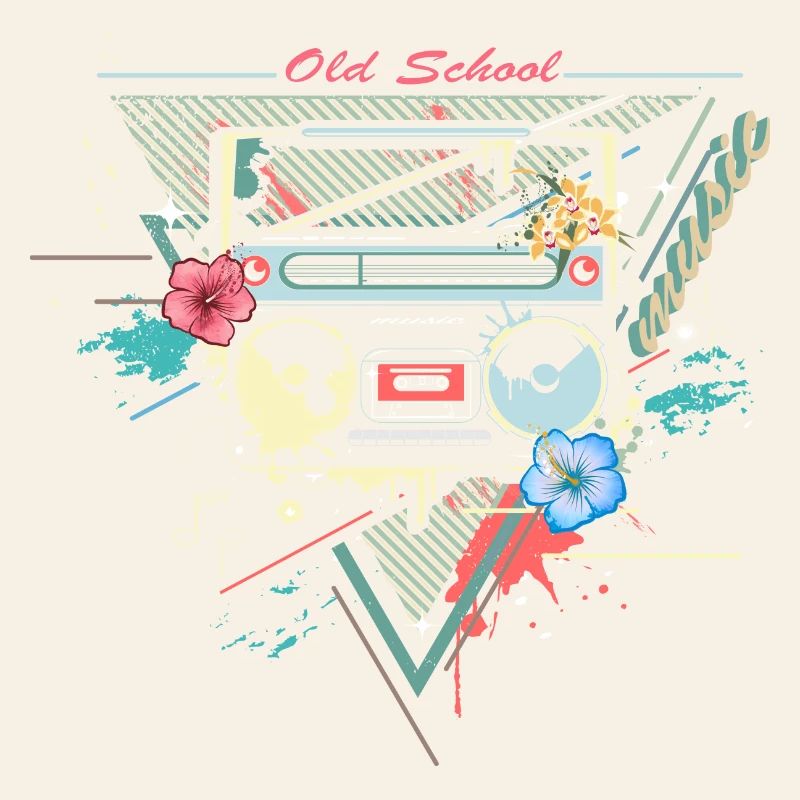 Ghettoblaster retro graffiti