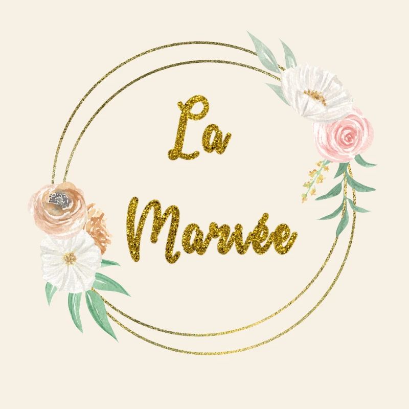 la mariée or et fleurs