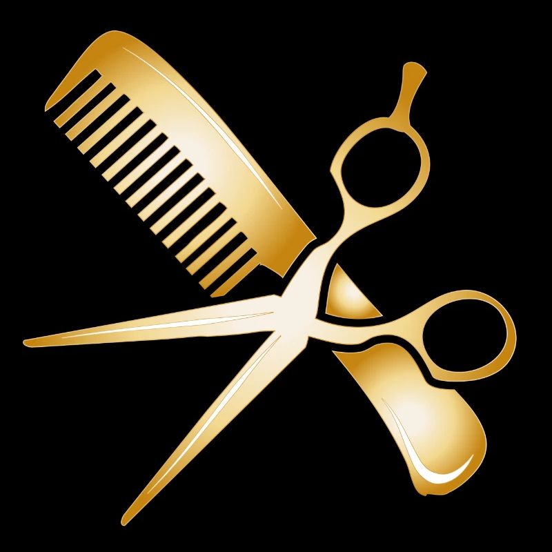 coiffeur d’or ciseaux et peigne
