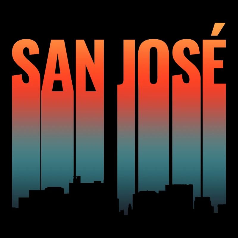 San José Skyline Farbverlauf