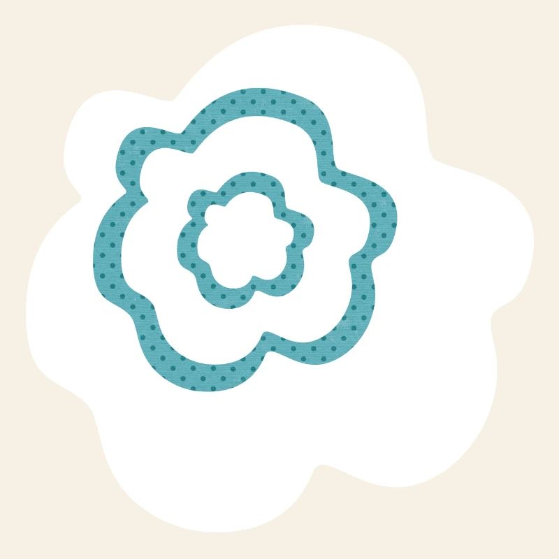 Fleur Blanc Points Décoration Scandinave