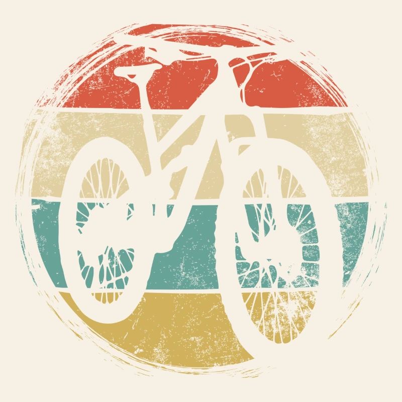 Retro Cycle Sunset Stripes