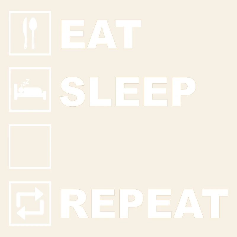 Eat Sleep Repeat Icon Layout