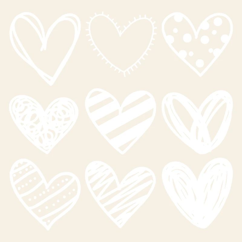 Doodle Herzen Sketchset