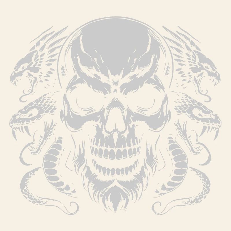 Skull with snake ring
