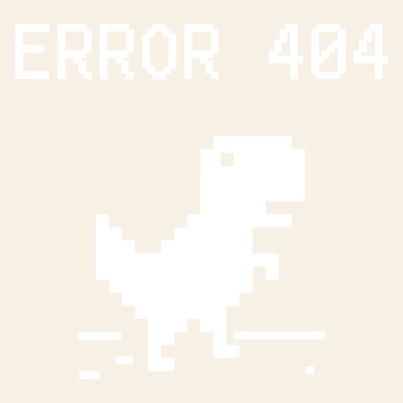 Pixel Dino 404 Fehler T-Stück