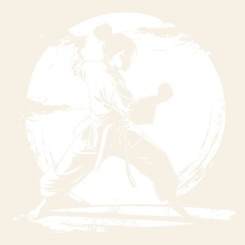 Karate Mädchen Zeichnung