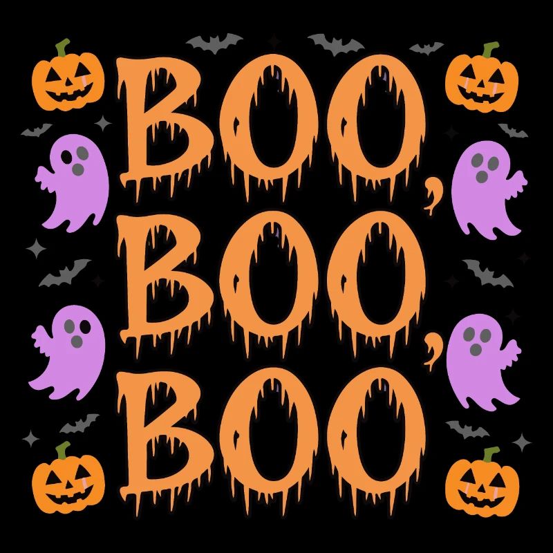 Fun Halloween ‘BOO’ Ghosts and Pumpkins