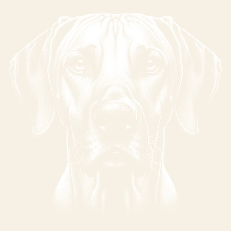 Rhodesian Ridgeback Kopf im zeichenstil