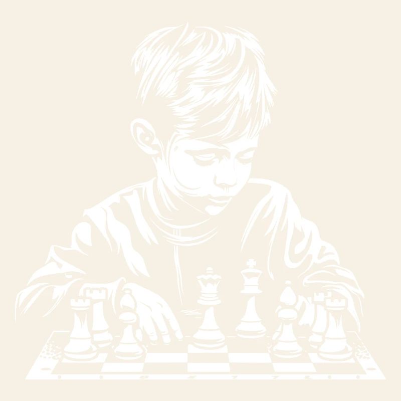 Croquis du garçon d’échecs