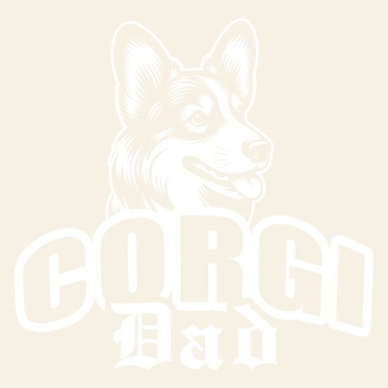 « Corgi Dad » avec tête de chien