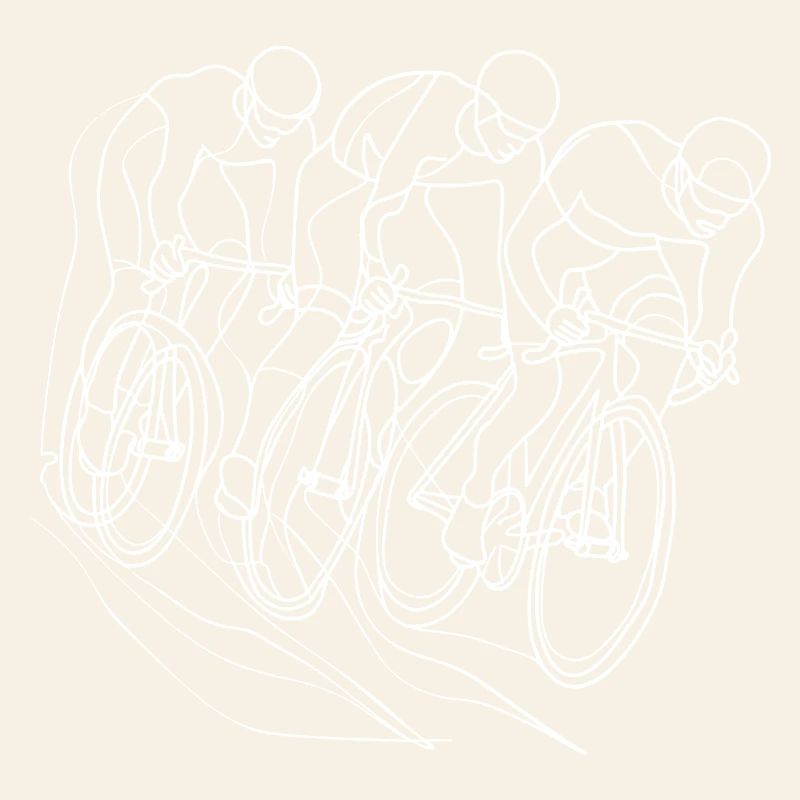 Cyclist Line Drawing