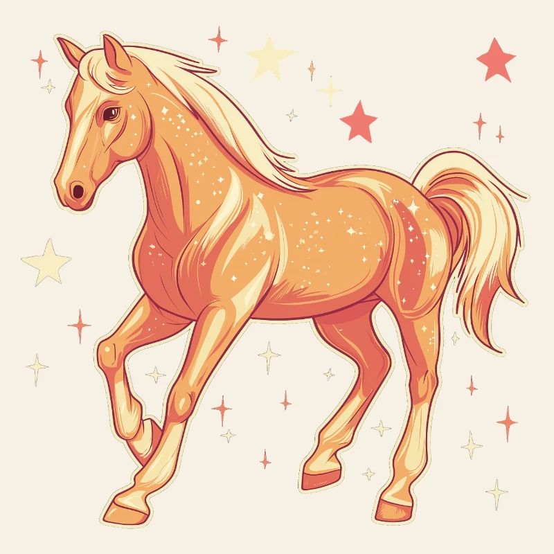 Pferd mit Sternen