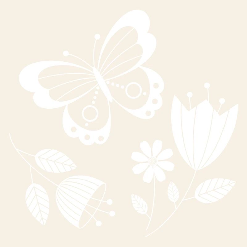 Butterfly with flowers
