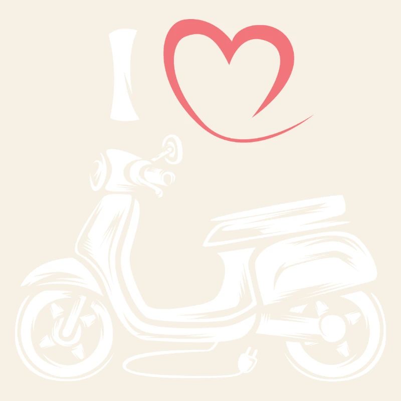 J’aime le scooter - Illustration de scooter électrique