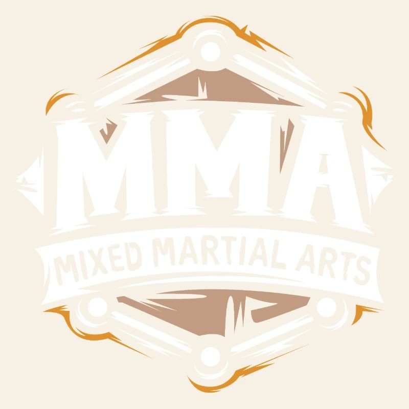 Logo MMA – Conception de combattant d’arts martiaux mixtes