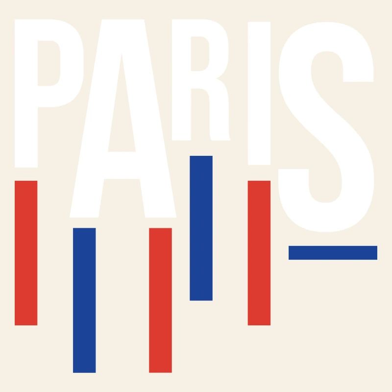 Typographie de Paris avec accents de drapeau