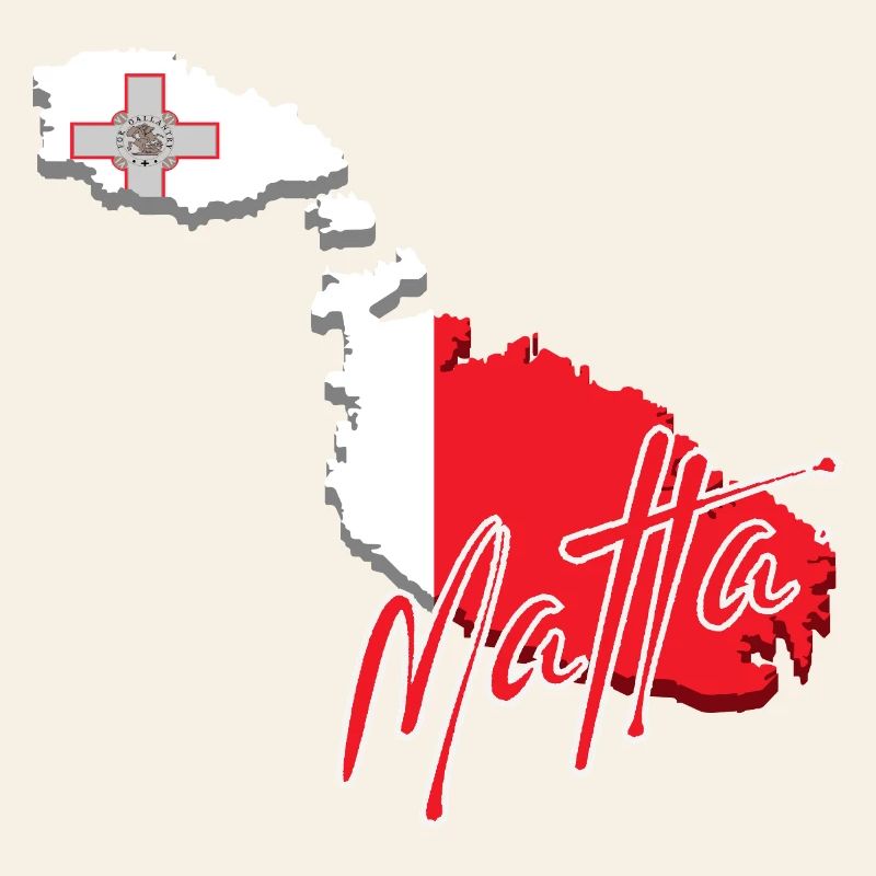 Drapeau de Malte, carte de Malte