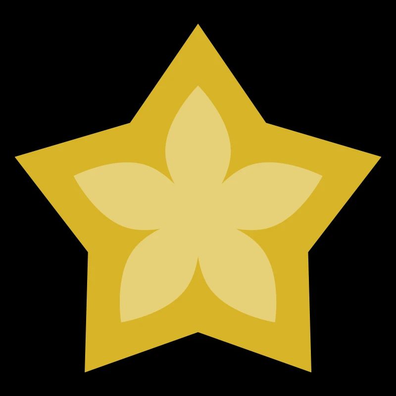 Goldene Sternblume im Eleganten Design