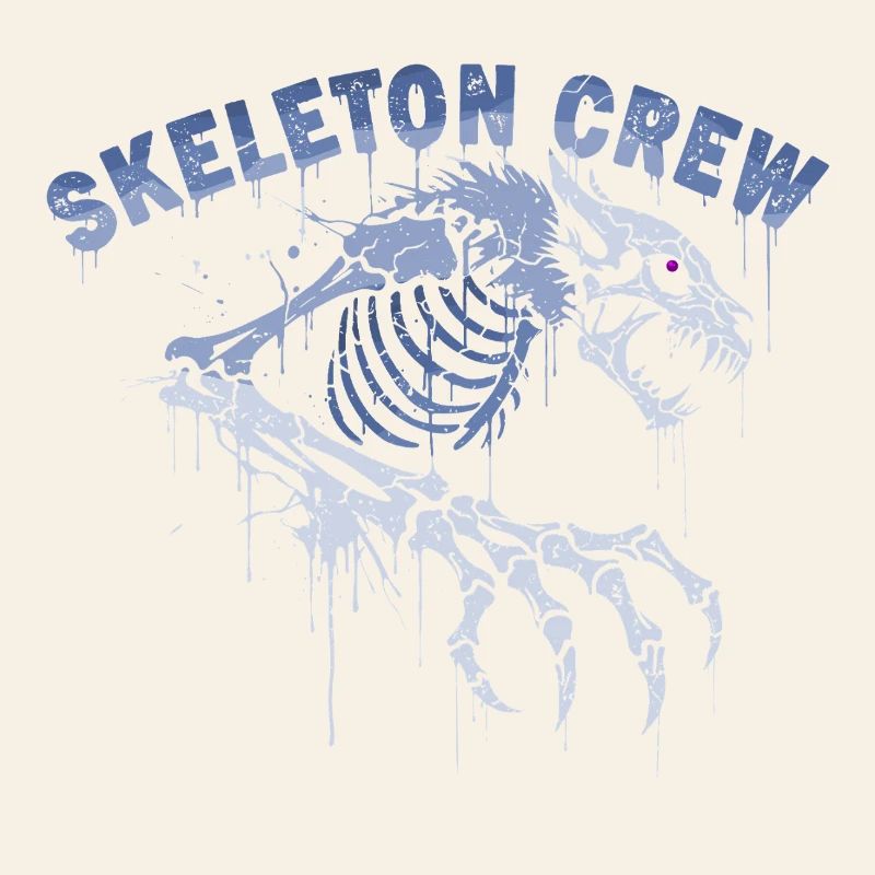 Skelett Werwolf Graffiti