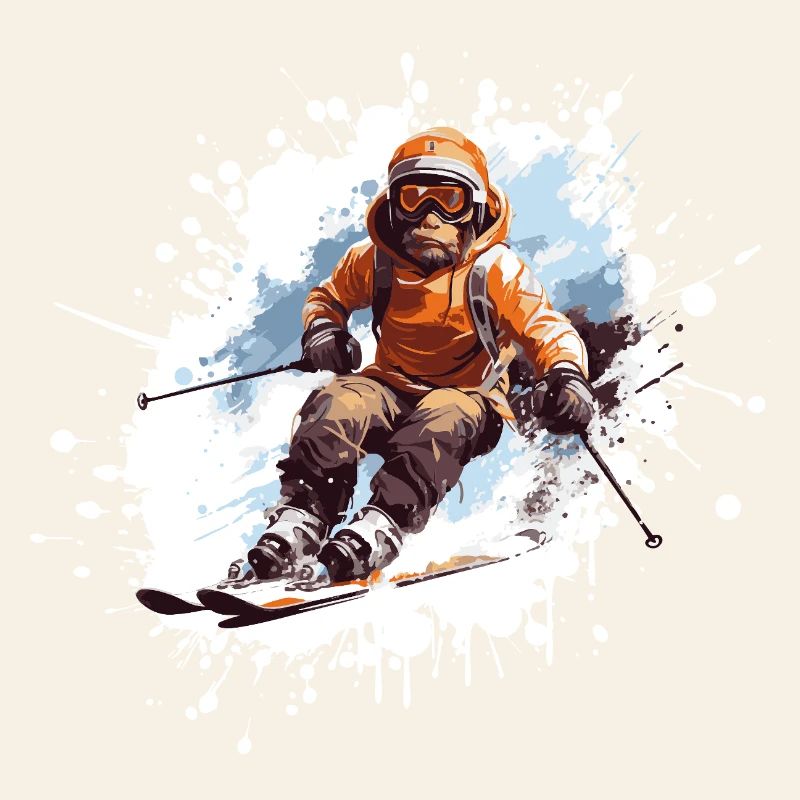 Monkey Ski Skiing