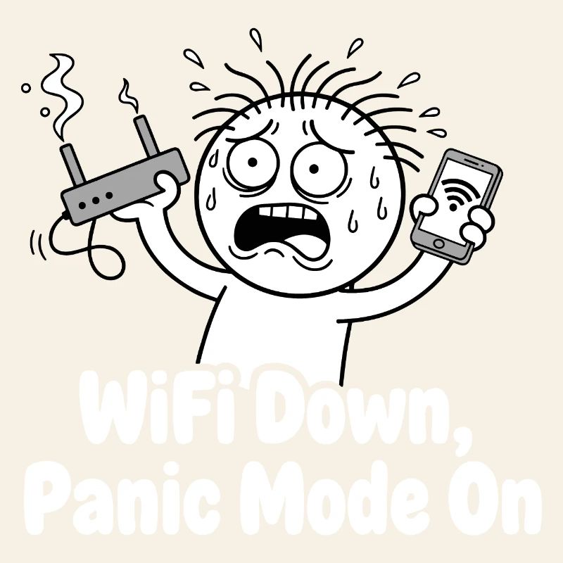 WiFi-Ausfall Panikmodus Meme