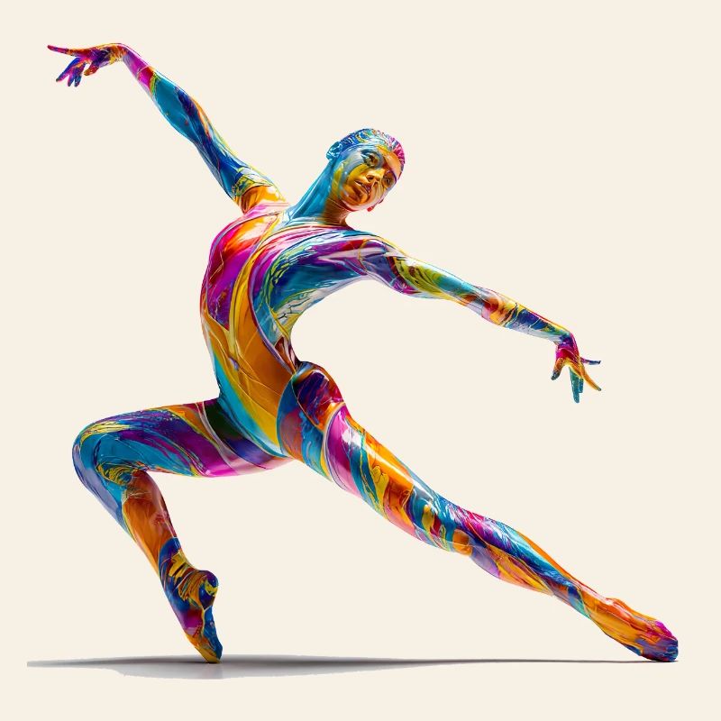 Farbexplosion Tänzer im Flow