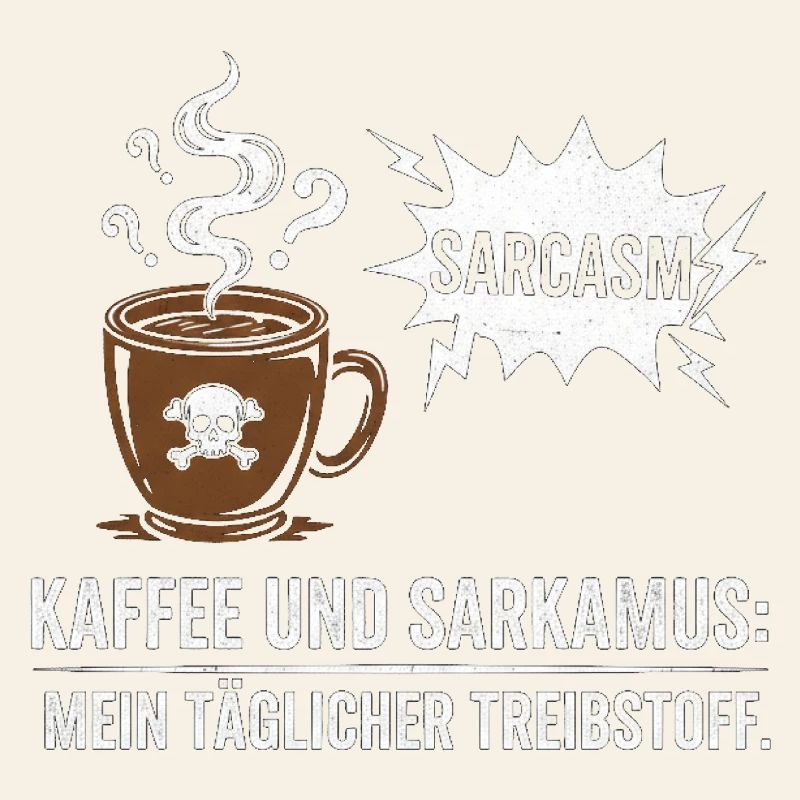 Kaffee und Sarkasmus Treibstoff