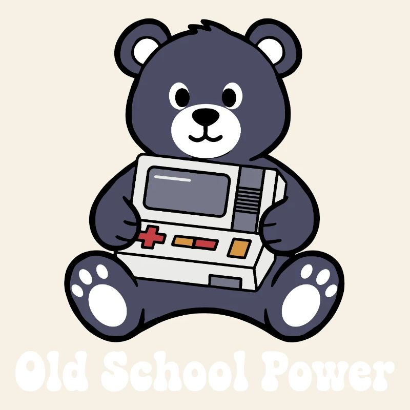 Old School Power Bear Retro Console