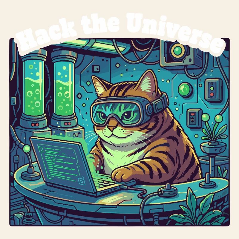 Hacker cat in the universe