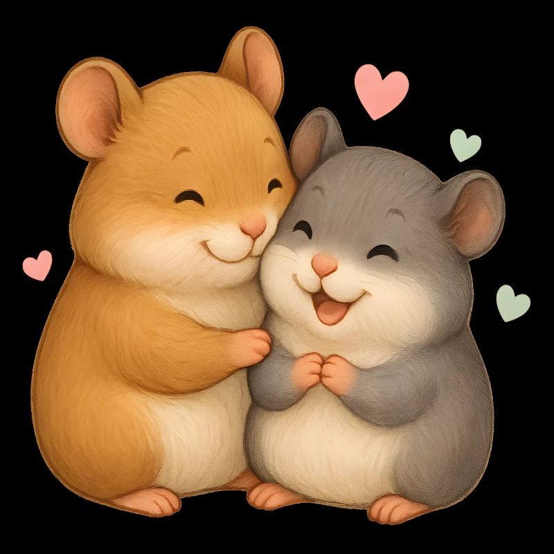 Amour de hamster mignon – Motif d’animal mignon
