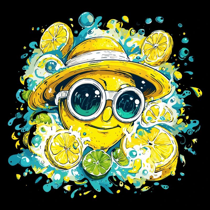 Citrus Smile with Hat and Glasses