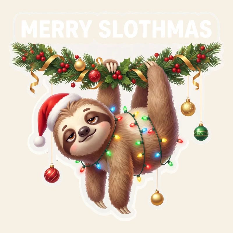 Happy Slothmas String Lights