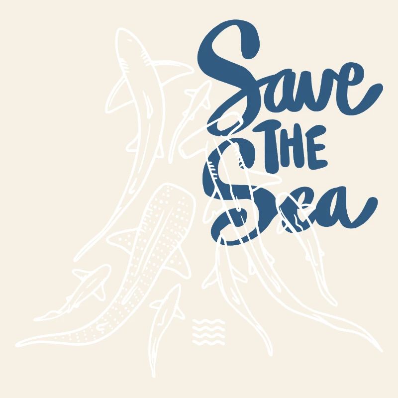 Save The Ocean Line Kunst