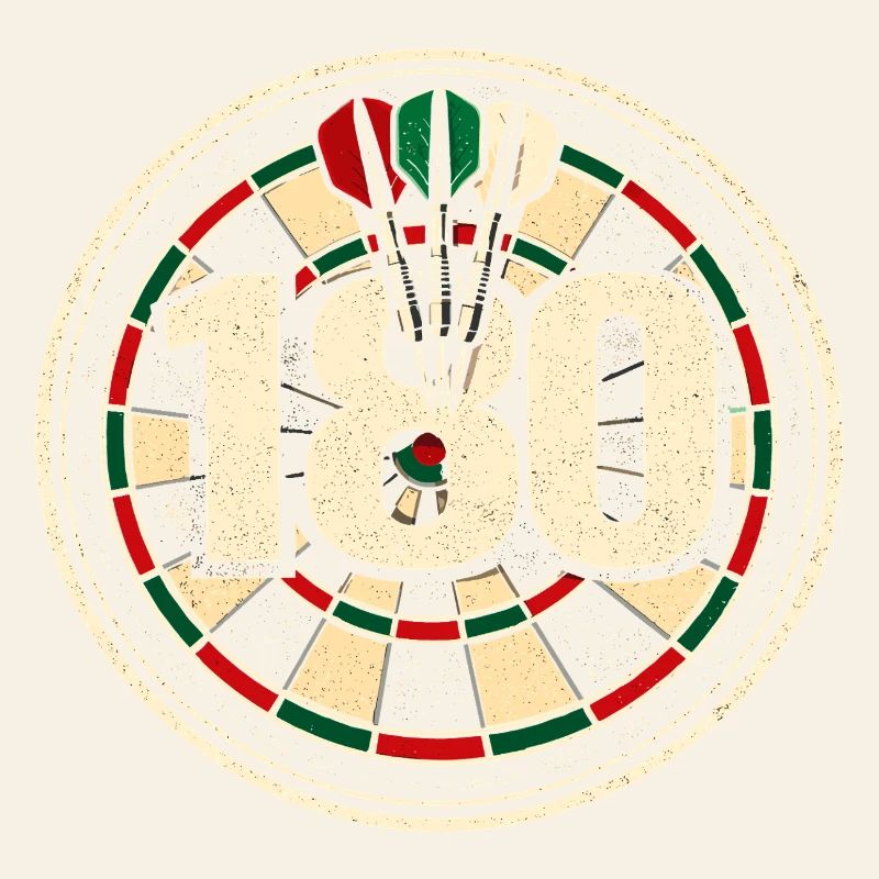 Retro Dartboard 180 Dartboard Darts Player