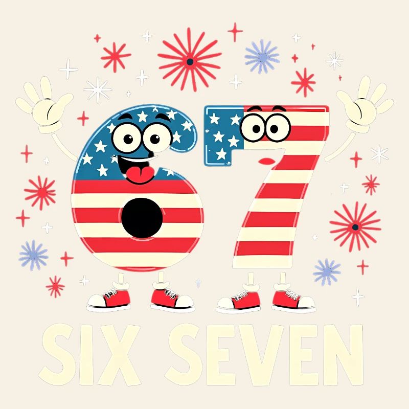 US Flag 67 Memes Six Seven