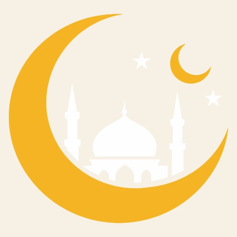 Islam Crescent Moon Mosque Silhouette