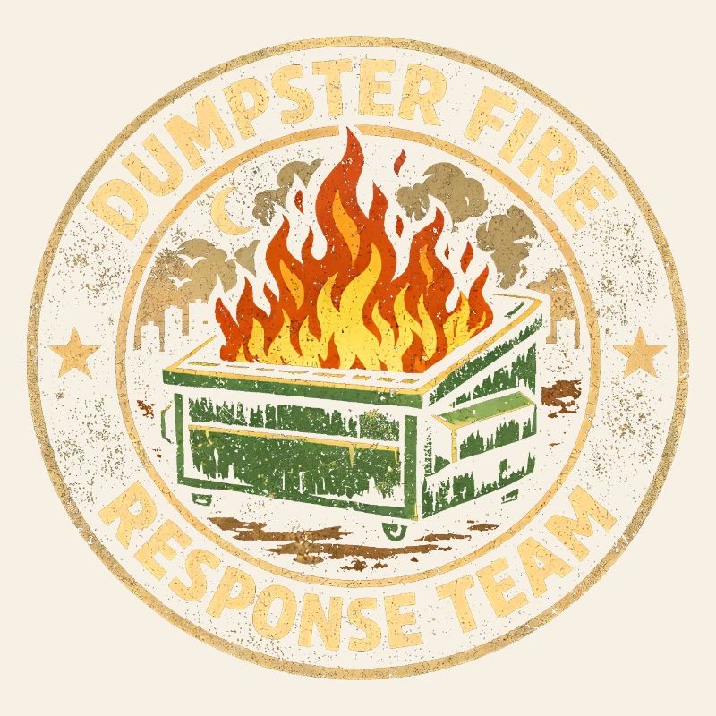 Garbage can fire response team Lustiger Müllgarbinnbra