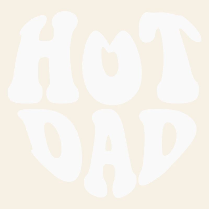 Logo du cœur Hot Dad - Couleur personnalisable