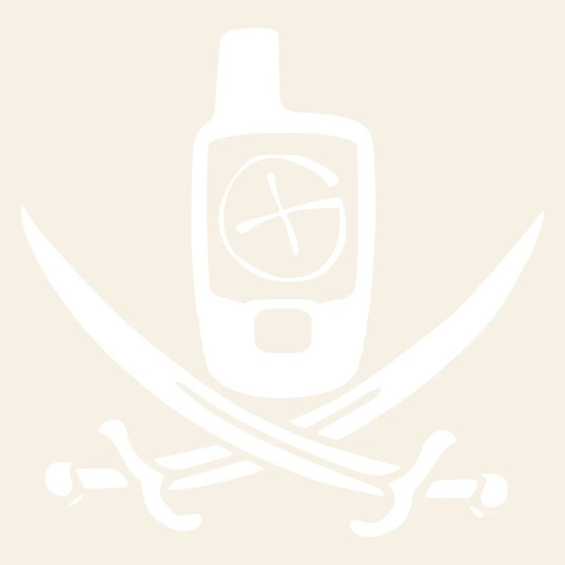 Géocaching Drapeau Pirate Blanc