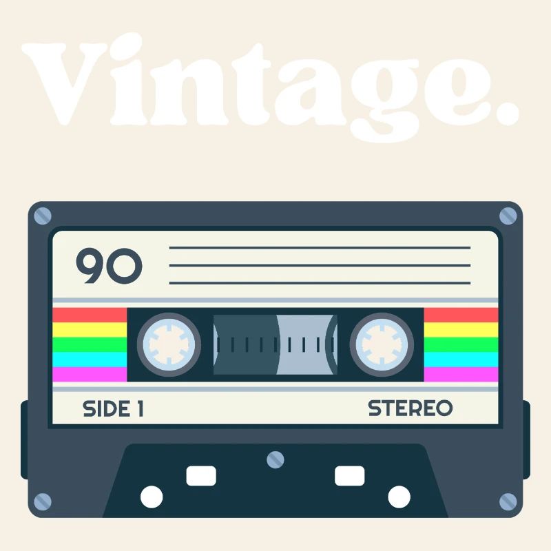 Cassette vintage rétro – design nostalgie