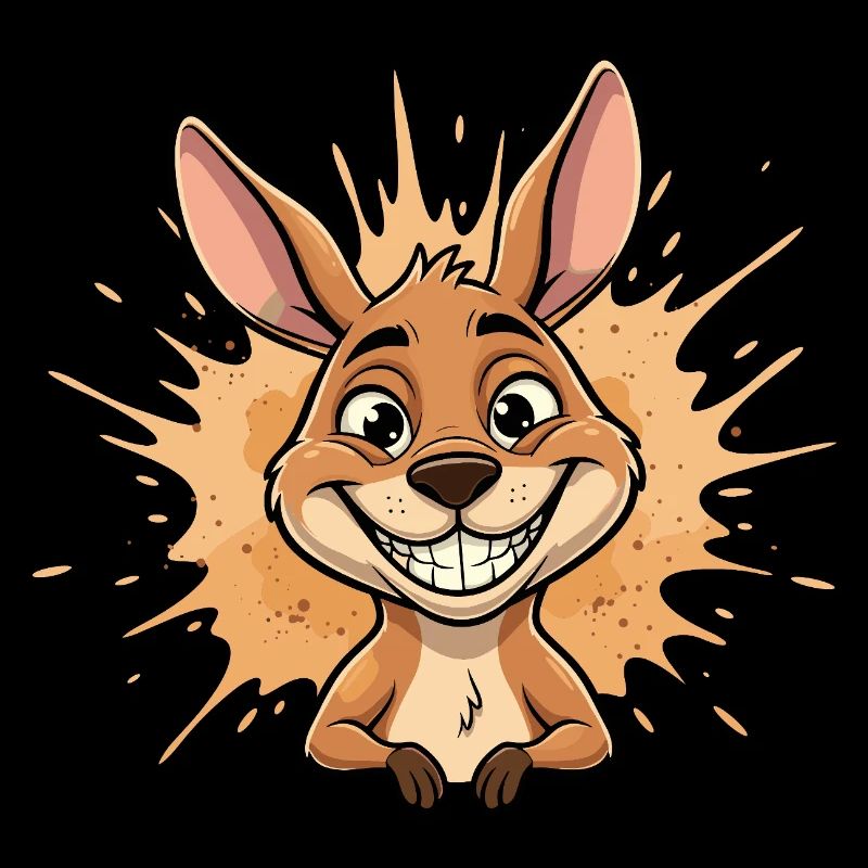 Fröhliches Känguru Splash