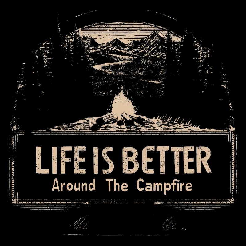 Camping Spruch Life Is Better Around The Campfire 