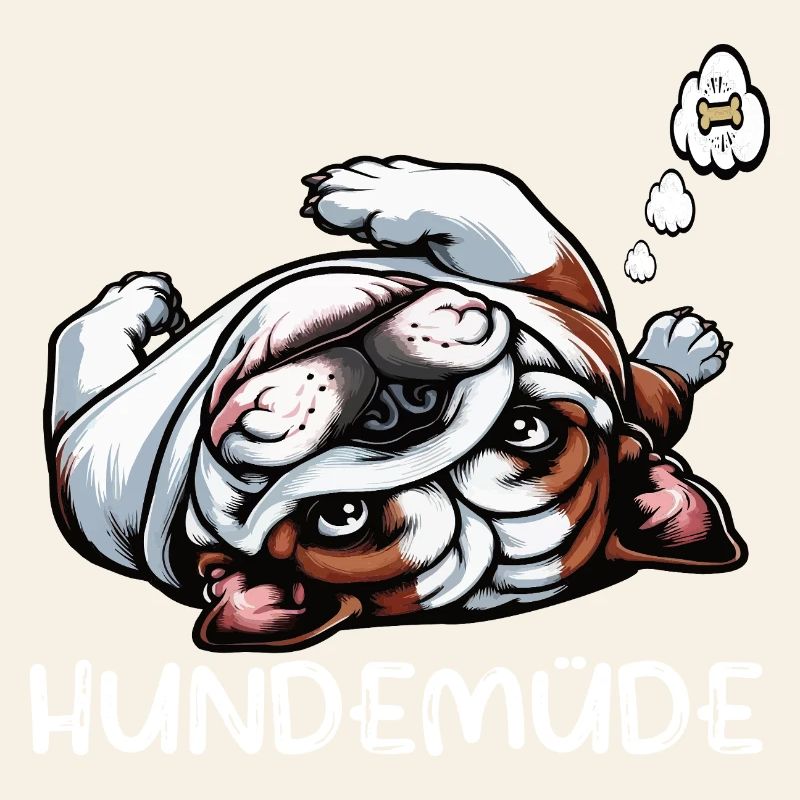 Hundemüde Englische Bulldogge Bully Bullybesitzer 